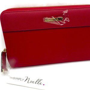 Red Zippered "Go Girl" Passport Wallet/ Wristlet/ Simply Noelle